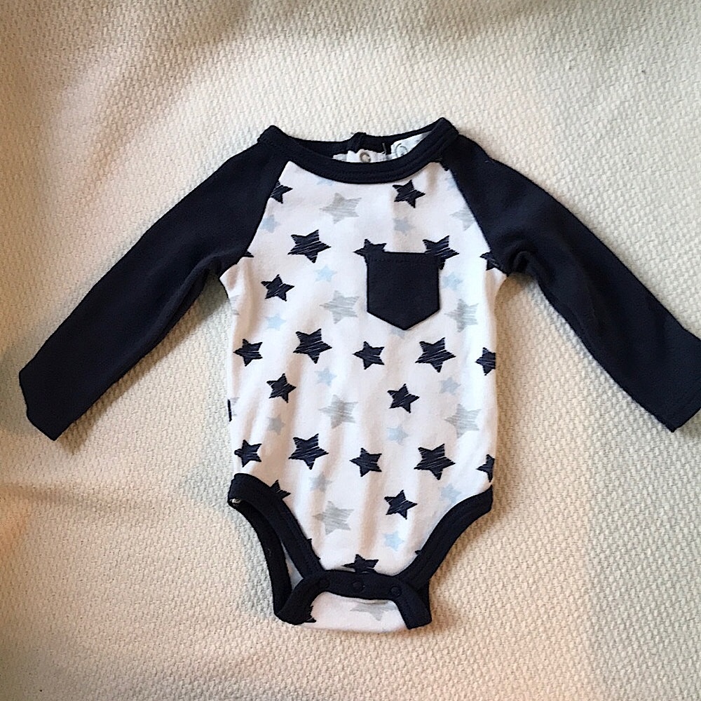 QUILTEX | Baby Boys Blue Star Bodysuit | 3M